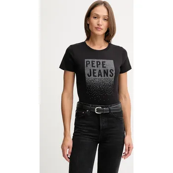 Bavlněné tričko Pepe Jeans PL5000020 černá 99X, vel. S
