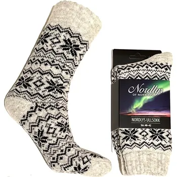 Pánské ponožky Nordlys of Norway Norské vlněné ponožky Monstret černá Velikost: 46-48