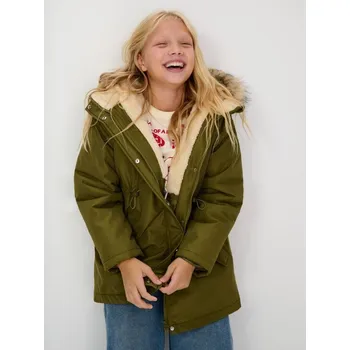 Sinsay - Zateplená bunda s kapucí - khaki - 323EY-87X - 323EY-87X-140