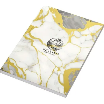 Zápisník Novella Austen poznámkový blok formátu A5 s kovově lesklými měkkými deskami, 100 listů - Zlatá