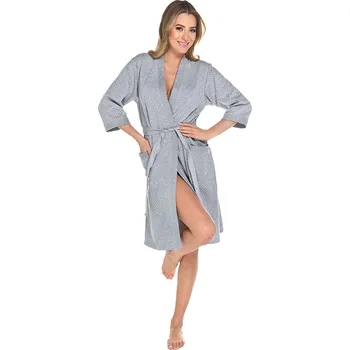 Dámský župan Dámský župan ITALIAN FASHION MONTANA šedá melanž XL 0