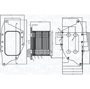 Chladič motoru Olejový chladič, motorový olej MAGNETI MARELLI 350300005000