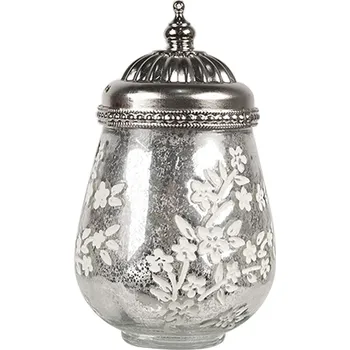 Svícen Clayre & Eef - Skleněná lucerna s LED osvětlením 6GL4597ZI