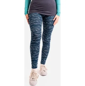 Dívčí oblečení Unuo, Dámské merino legíny Nature, Kobaltová, Hory kluk - L