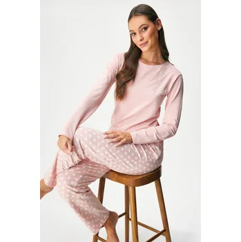 Dámské pyžamo Bavlněné pyžamo Good Night dlouhé