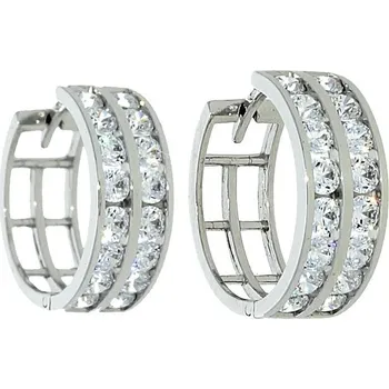 Náušnice Goldstore Zirkonové kruhy z bílého zlata Váha: 3.13 g
