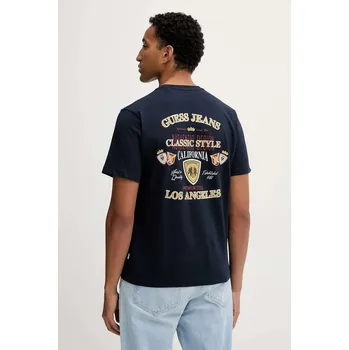 Bavlněné tričko Guess Jeans pánské, tmavomodrá barva, M5BI41 K8FQ4 M5BI41.K8FQ4 59X, vel. XXL