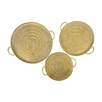 MARINA DARK Komplet 3 tac dekoracyjnychokrągłe 50x50x2/44x44x2/36x36x2cm