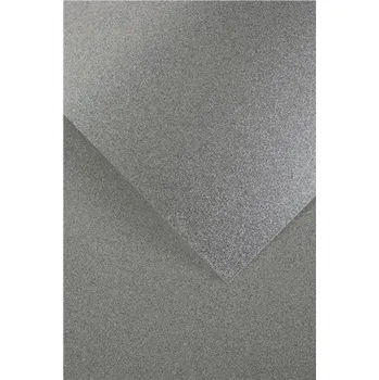 Barevný papír Kreativní papír A3 třpytivý 210 g/m2, stříbrný,5ks