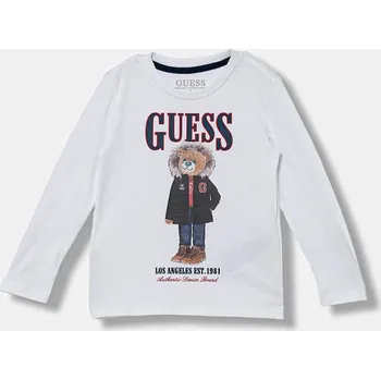 Chlapecké oblečení Dětské bavlněné tričko s dlouhým rukávem Guess N5BI04.I3Z14.9BYA bílá 00X, vel. 122-125