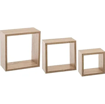 Obývací pokoj 5five Simply Smart Dekorativní police béžové CUBE S, 3 ks