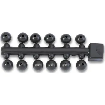 24ks - Korálky Anaconda Tapered Bore Beads army zelená 6mm