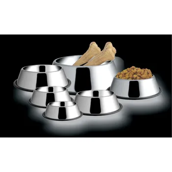 Miska pro psa Miska KLASIK nerez s gumou 0,9l/18cm