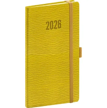 Diář Notique Kapesní Diář Rivoli 2026, Žlutozelený, 9 x 15,5 cm
