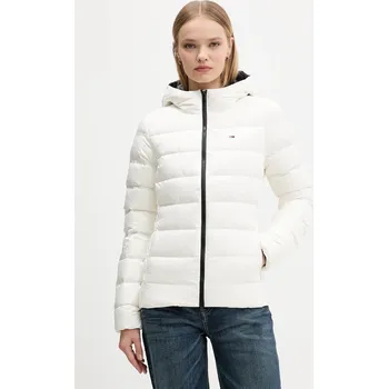 Péřová bunda Tommy Jeans bílá barva, zimní, DW0DW21617 00X, vel. XL