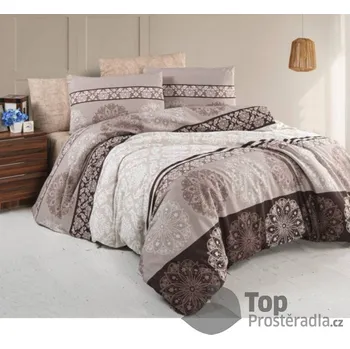 Povlečení Francouzské bavlněné povlečení Deluxe 220x200+2x70x90 Mandala hnědá