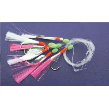 Mořský návazec Mistrall Makrelový systém 0,60mm 3/0 Růžovo-bílá