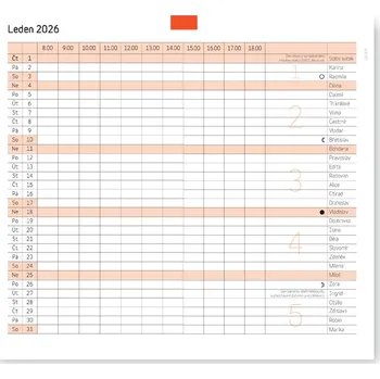 Diář Formulář Měsíční diář A6 2026 (sešit)