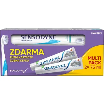 zubní pasta Sensodyne Extra Whitening Multipack zubní pasta + kartáček, 2x75ml