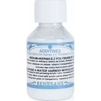 Výtvarná barva Medium a lesklý lak pro akryl Renesans 100ml