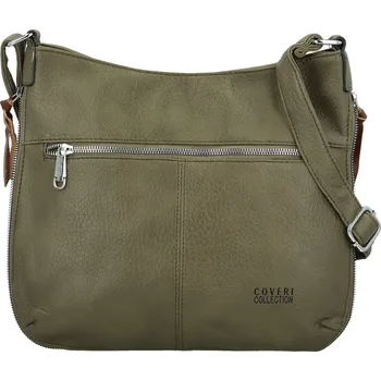 Kabelka Módní dámská koženková crossbody kabelka Coveri Kisha, tmavě zelená