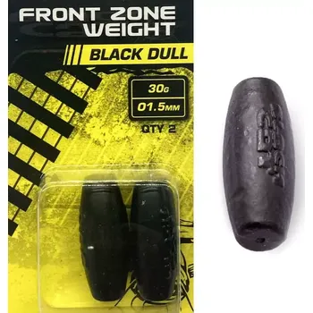 Rybářský prut Black Cat sumcová zátěž Front Zone Weight Black 30g, 2ks (Menší pogumované sumcové zátěže s antistatickým povrchem od Black Cat.)