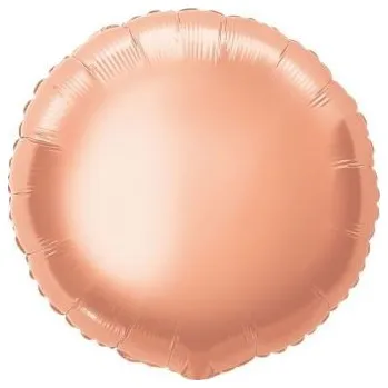 Balónek Balón foliový 45 cm Kulatý - růžovo zlatá - Rose gold