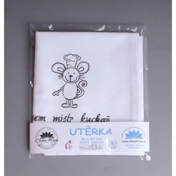 Utěrka Utěrka - Jsem mistr kuchař, černý potisk