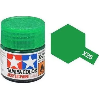 Modelářská barva Akrylová barva Tamiya X-25 Clear Green 10ml