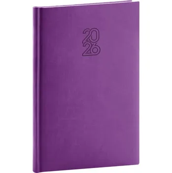 Diář Notique Týdenní Diář Aprint 2026, Fialový, 15 x 21 cm