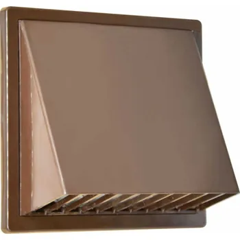 Větrací mřížka AirRoxy Protidešťová mřížka s klapkou 100 mm hnědá