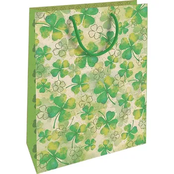 Dárková taška Dárková taška kraft velká Kouzlo čtyřlístku