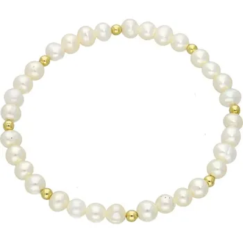 Náramek Goldstore Korálkový náramek zlato perly Váha: 0.50 g, Délka: 18-19 cm