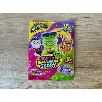 Čokoláda Johny Bee Party Balloon Scary - Práskací bonbóny 8g