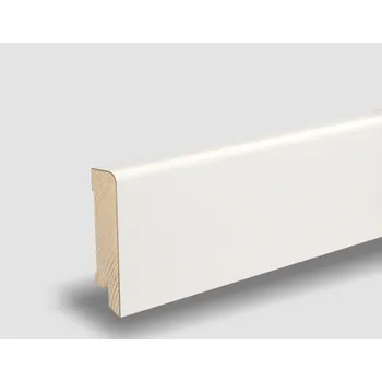 soklová lišta Soklová lišta dýhovaná 16x60 Bílá RAL 9003, matný lak, jádro smrk Pedross
