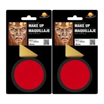 Make-up Červený Make-up s houbou 18g - Halloween