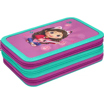 Penál Gabby´s Dollhouse Třípatrový penál (lila fialová)