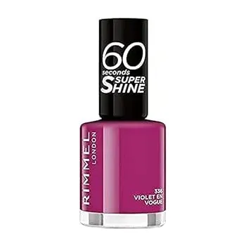 Přípravek na nehty Rimmel 60 Seconds Super Shine 336 Violet ne Vouge lak na nehty- barva fialová 8ml