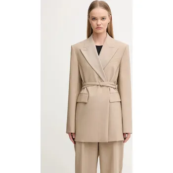 Dámské sako Vlněné sako Sportmax TUBINGA béžová barva, 2522046051600, 38, 80X