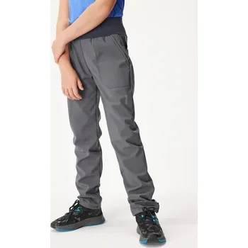 Oblečení a móda Unuo, Dětské softshellové kalhoty s fleecem Simple, Tm. Šedá - 158/164