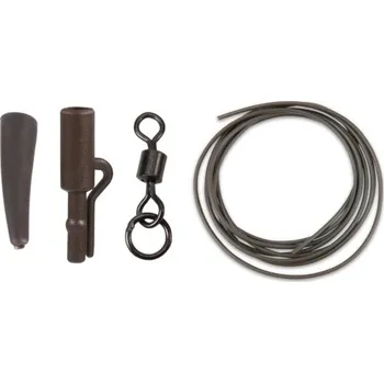 5ks - Sada Anaconda 360° Flex Ring Swivel Safety Lead Clip Kit Army hnědá