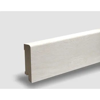 soklová lišta Soklová lišta dýhovaná Bianco Oak, kartáč matný lak, 16x60, smrkové jádro