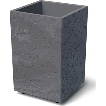 Prosperplast Květináč SIERRA SQUARE HIGH BETON EFFECT 38,5 cm marengo