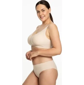 Podprsenka Nevyztužená podprsenka Julimex Jelly Bra Comfort - pro větší poprsí Béžová M
