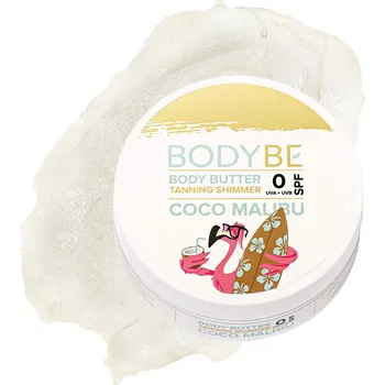 Přípravek na opalování BODYBE Opalovací máslo s perleťovým efektem bez UV - Coco Malibu - 145g