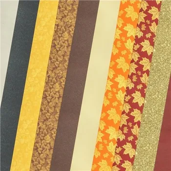 Kreativní papír A4 Golden Leaves, 250g,zl.mix,10ks