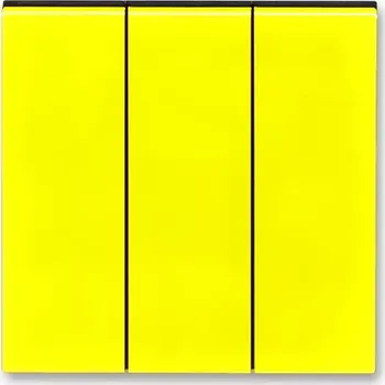 Stavebniny Kryt spínače trojnásobného, 3559H-A00666 64, ABB, Levit®, žlutá / kouřová černá (ABB, Levit®, žlutá / kouřová černá)