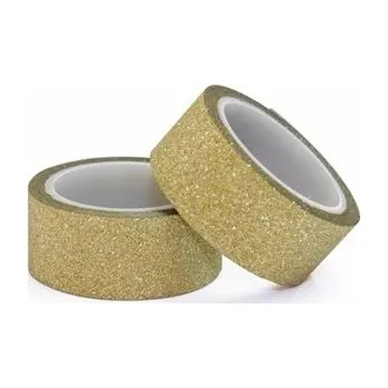 Lepicí páska Designová lepicí páska 15 mm x 3m, zlatá, 2 ks
