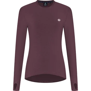 Moto rukavice Dámské funkční triko Rogelli ESSENTIAL s dlouhým rukávem, vínové S