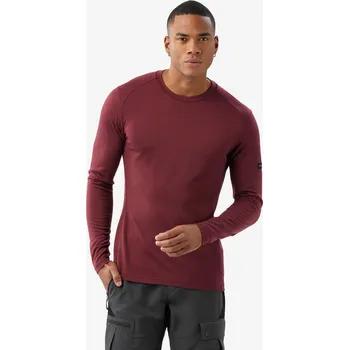 Dámská mikina SIMOND Pánské turistické merino tričko s dlouhým rukávem MT 500 2XL KAŠTANOVÁ